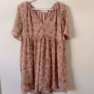 Pink Floral Dress